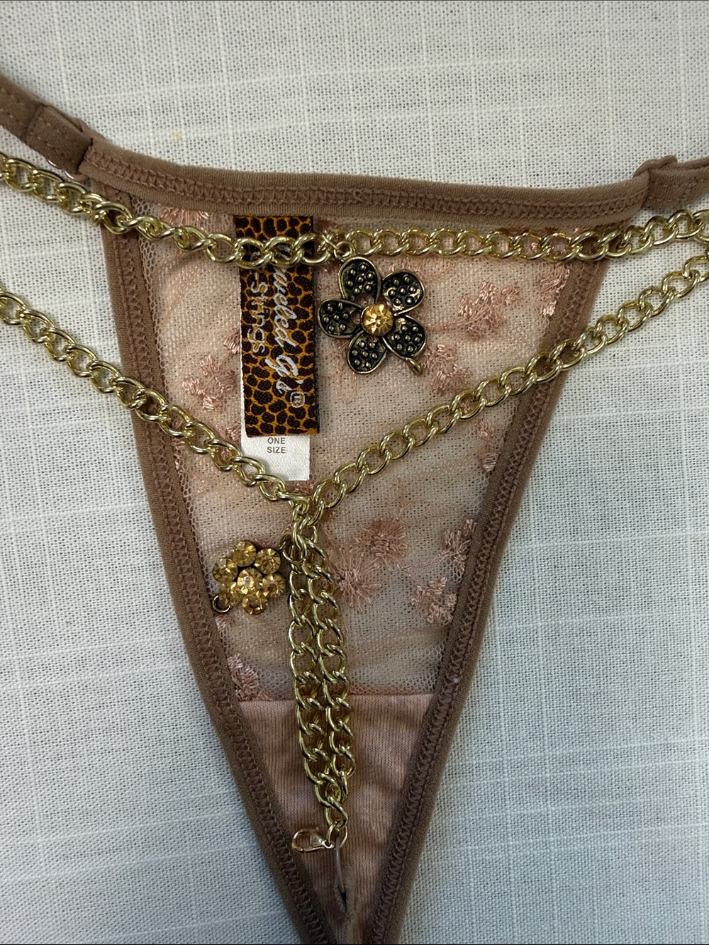 Crystal bejeweled G string